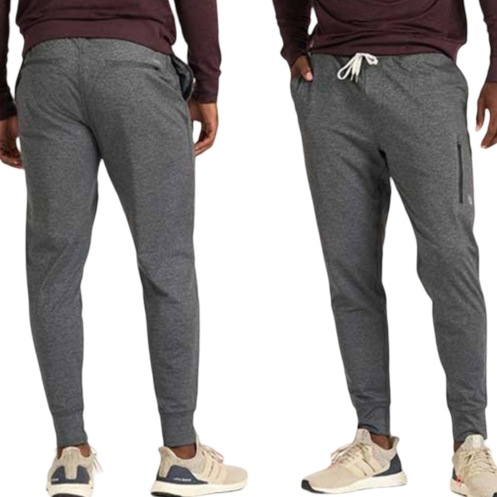 Vuori Men's Sunday Performance Jogger Charcoal Heather LARGE Athleisure Preppy